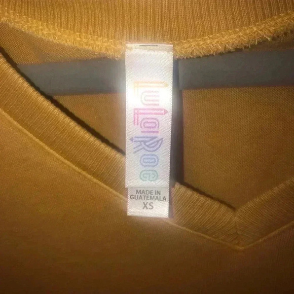 Lularoe- top golden color sz sm - Picture 2 of 3